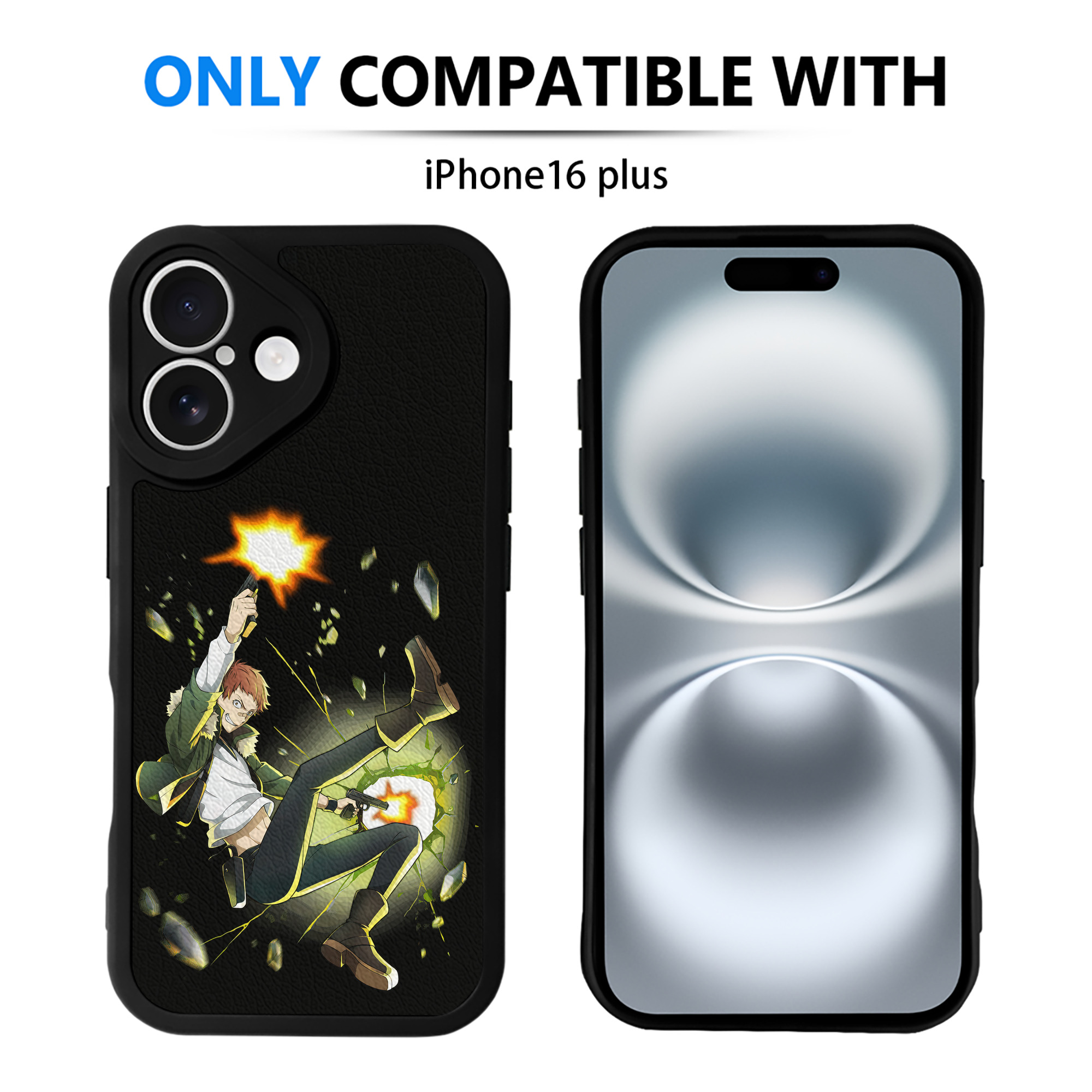 （画像用） 文豪ストレイドッグス Bungo Stray Dogs 【iPhone 16シリーズ対応】シリコンスマホケース（レザー調） 材質：シリコン